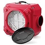 ALORAIR Air Scrubber with 3 Stage Filtration, Stackable Negative Air Machine for Industrial and Commercial Use, Heavy Duty Air Cleaner with MERV-10 Filter, HEPA/Activated carbon Filter, Red