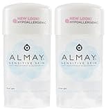 Almay Sensitive skin Clear Gel, Anti-Perspirant & Deodorant, Fragrance Free, 2.25-Ounce Stick (Pack of 2)