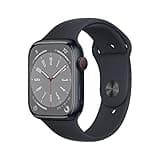 Apple Watch Series 8 (GPS + Cellular, 45mm) - Midnight Aluminum Case with M/L Midnight Sport Band (Renewed Premium)