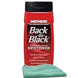 Mothers Back-To-Black Trim & Plastic Restorer (12 oz) & Microfiber Cloth Kit