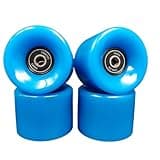 CREAJOY Skateboard Wheels 60mm 95a with Bearings, Set of 4 (Blue)