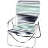 Caribbean Joe Folding Beach Chair, 1 Position Lightweight and Portable Foldable Outdoor Camping Chair with Carry Strap, Horizon Stripe