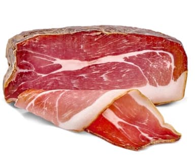 Imported Premium Prosciutto, Aged 14 Months, Boneless 4-Pound Cut.