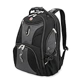 SwissGear 1900 Scansmart TSA 17 Laptop Backpack, Grey/Black, 19-Inch