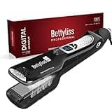 Bettyliss Steam Flat Iron Hair Straightener - Professional Hair Straightening Irons for Smooth and Frizz-Free Results (Black)