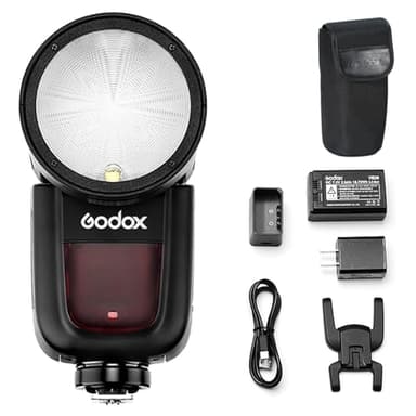 Godox V1-C Flash Speedlite for Canon, 76Ws 2.4G X Wireless TTL 1/8000 HSS Speedlight, 1.5s Recycle, 480 Full Power Flashes with Rechargeable Battery