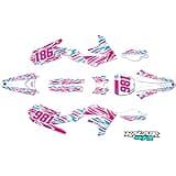 Kalair GFX Graphics Kit for Yamaha YZ450F (2018-2022) Twitch Series Pink 16 Mil - Dirt Pit Bike Motorcycle Stickers, Dirtbike Racing Automotive Decal Motocross Accessories no-Plastics