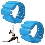 MXiiXM Wrist Weights Set of 2, Adjustable Silicone Weight Bracelets for Women & Men, Wearable Ankle/Wrist Weights Suitable for Yoga, Dance, Pilates, Pool Exercises and Jogging etc, 2lb/4lb (2lb, Blue)