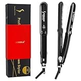 DORISILK 2.0 Upgraded Steam Straighteners for Hair, Professional Salon Ceramic Tourmaline Vapor Steam Flat Iron Hair Straightener and Curler 2 in 1 Straightening Curling Iron, Dual Voltage LED Temp