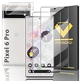 [2+2 Pack] Designed For Pixel 6 Pro Screen Protector, (2 Pack Tempered Glass + 2 Pack Camera Lens Protector), 9H Hardness, Unlock In No Time, 3D Curved For Google Pixel 6 Pro Screen Protector