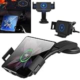 Ermorgen Wireless Car Charger Clamp Compatiable for iPhone 16/15/14 Series, Samsung Galaxy Z Fold 6/5/4/3/2, Z Fold, 4.4-8 inches Cell Phones Adjustable Air Vent Phone Holder USB C 10W