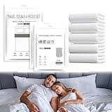 Bay Heights Disposable Bed Sheet Set and 2 Disposable Towels for Travel, for King Size/Queen Size Bed, Two People, One Time, 1 Bed Sheets 2 Quilt Covers and 2 Pillowcases and 2 Bath Towel
