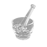 Apothecary Products Mortar and Pestle Bowl, Mixer and Grinder for Medicine, Glass (2 oz)