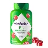 Vitafusion Extra Strength Vitamin B12 Gummy Vitamins for Energy Metabolism Support and Nervous System Health Support, Cherry Flavored, America’s Number 1 Brand, 45 Day Supply, 90 Count