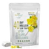 Mullein Leaf Tea for Lungs Cleanse and Immune Support, 100% Natural, Caffeine Free, 40 Tea Bags