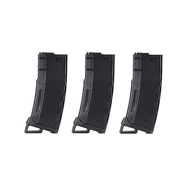 Lancer Tactical Airsoft M4 M16 Series Polymer 130 Round Capacity Transparent Window High Speed MidCap Airsoft Magazine