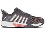 K-Swiss Women's Pickleball Supreme Shoe, Asphalt/White/Peach Amber, 9 M