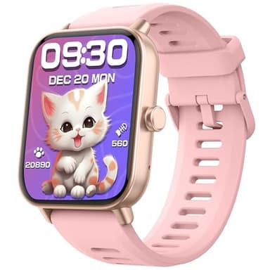 Kids Smart Watch, Kids Watch No Phone Needed Heart Rate & Sleep Tracker, Stress & SpO2 Monitor, 1.8" Fitness Tracker Step Counter, Alarm Clock, Games, Swimming Watch for Boys Girls Teens Aged 5+