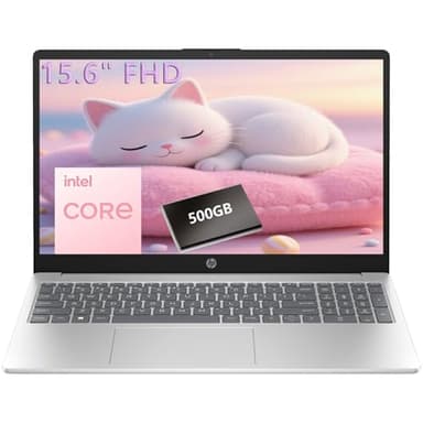 HP 15.6" FHD Business Laptop Computer for Students Home & Office, 16GB DDR4 RAM, 1TB Storage (512GB SSD + 500GB ext), Intel 4-Core N100 CPU, Microsoft 365, 2026 Edition, Copilot AI, Windows 11 Home