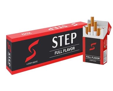 STEP Full Flavor Red Herbal Cigarettes - Full Carton - Great Taste! (10 Boxes = 200ct)