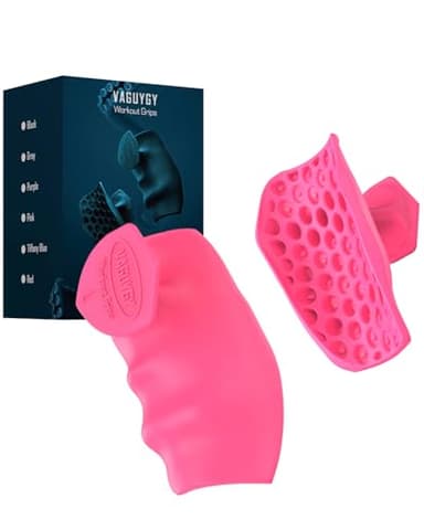VAGUYGY Workout Grips,Rubber Fingerless Gym Gloves, Pull Up Grips for Men Women Crosstraining Palm Grips Hand Protection，Suitable for Gym & Home Workouts, Improves Grip Strength(1,pink)