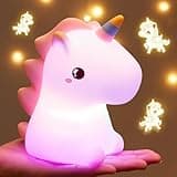 Unicorn Toys, Night Light for Kids Night Light,16 Colors+Silicone+Dimmable+12 Hours Use Nightlight for Kids Room,Unicorn Toys for Girls Age 4-6, 0-9, Cute Gifts for Girls, Baby,Toddler Girl Room Decor