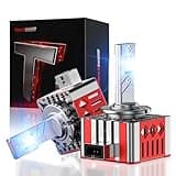 Torchbeam D1S D1R LED Bulbs, 8000K 45W HID Light Bulbs, 66144 66140 85140 85415 for HID Assembly Replacement, Plug and Play Fog Light Bulbs, Pack of 2