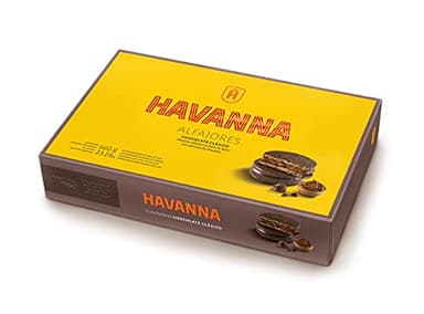 Havanna Alfajores Argentinos - Traditional Argentine Alfajores with Dulce de Leche (Milk caramel), Coated in Semi-Sweet Havanna Chocolate - The Authentic and Original - Box of 12
