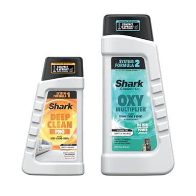 Shark StainStriker Cleaning Solution Bundle for Portable Cleaners, Carpet and Area Rug Formula, Instantly Eliminates Odors, Includes 32 oz OXY Multiplier and 16 oz Deep Clean Solution, PXCMBUNDLE