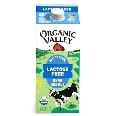 Organic Valley Fat Free Milk, Ultra Pasteurized, Lactose Free, 64 Fl.Oz
