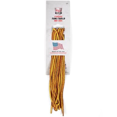 Kg's Everyday Heavy Duty Boot Laces [3 Pairs] Heavy Duty and Durable Shoelaces for Boots, Work Boots & Hiking Shoes (Tan/Gold 120")