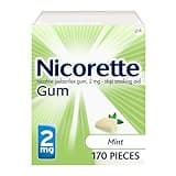 Nicorette 2mg Nicotine Gum to Quit Smoking - Mint Flavored Stop Smoking Aid, 170 Count