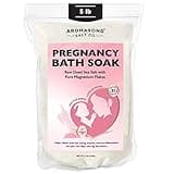 Aromasong Dead Sea Pregnancy Bath Soak 5 LB - Unscented with Pure Magnesium Flakes & Minerals - Used for Pregnancy & Postpartum Muscle Aches & Leg Discomfort - Better Absorbing Than Epsom Salt