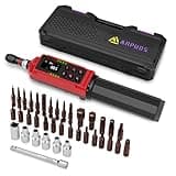 ANPUDS Digital Torque Screwdriver, 1.5-88.5in-lbs./0.15-10Nm, Electronic Adjustable Screwdriver Torque Wrench Set with ±1% Accuracy, Vibration, Buzzer, LED Notification for Gunsmithing, Scope Mounting