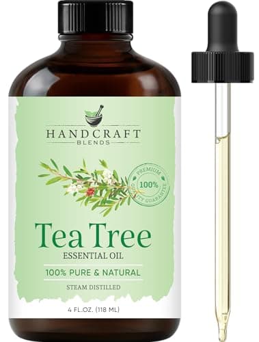 Handcraft Blends Tea Tree Essential Oil – Huge 4 Fl Oz – 100% Pure and Natural – Premium Grade Essential Oil for Diffuser and Aromatherapy, Skin, Massage, Candle and Soap Making Fragrance