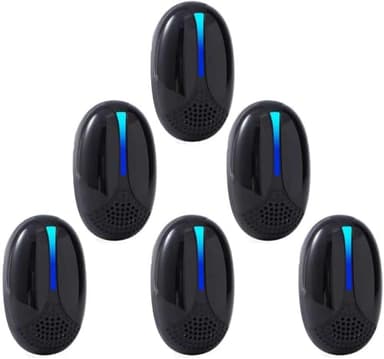 2026 Upgraded Ultrasonic Repeller Pest Indoor, Mouse Traps Repellent Insect Plug in, Pest Control Ant,Roach,Rodent, Mouse, Bugs, Mosquito, Spider, for Home, Office, Warehouse 6 Packs, Black