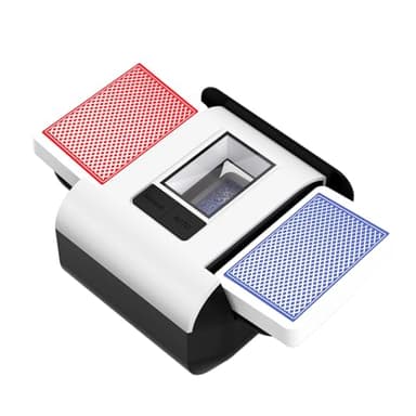 BIFTU Automatic Card Shuffler with Dual Modes, Rechargeable 1-2 Deck Card Shuffle Machine, Low Noise Operation Card Shuffler for Poker, UNO, Blackjack, Skip-Bo, Phase 10