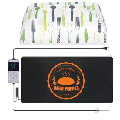 Sourdough Warming Mat Bread Proofer Heating Pad with Temperature & Timer Control Waterproof Dough Proofing Mat Warmer for Bread Dough Proofing Yogurt Fermentation