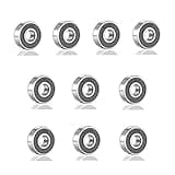 SHKI ［10 Pack］ 608 2RS Ball Bearings – Bearing Steel and Double Rubber Sealed Miniature Deep Groove Ball Bearings for Skateboards, Inline Skates, Scooters (8mm x 22mm x 7mm)