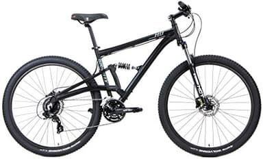 Gravity FSX 29 HD 1.0 Dual Full Suspension Mountain Bike with Disc Brakes Aluminum Frame (Matt Black, 19in Lrg | Standover 30.6 | fits* 5'11" to 6'2")