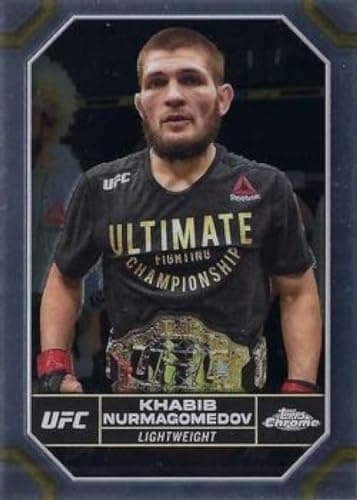 2024 Topps Chrome UFC #112 Khabib Nurmagomedov Official MMA Trading Card in Raw (NM or Better) Condition