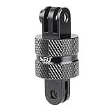 HSU Aluminum 360 Degree Rotation Camera Mount, Vertical Metal Swivel Tripod Adapter Compatible with GoPro Hero 13/12/11/10/9/8/7/6/5 Session AKASO Campark DJI and Other Action Cameras