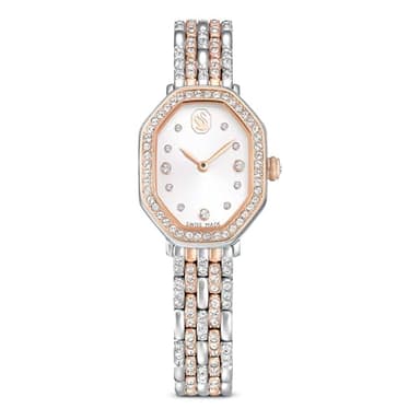 Swarovski Dextera Octagon Collection Watches, Stainless Steel and Pvd Rose Gold/Silver, One Size, Dextera Octagon Watch