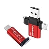Data Blocker, 4-in-1 Universal USB Data Blocker, Protection from Illegal Downloading, Hacking Proof 100% Guaranteed, for iPhone 15 and Any USB Device Charging. 2-Pack (Red)