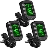 Guitar Tuner Clip On Ukulele Tuner 3 Pack for Guitar Bass Ukulele Violin Banjo Tuner