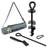 ROYAL-PAW Dog Tie Out Stake - for Large Dogs up to 210 lbs - Heavy Duty Dog Stake for Yard, Beach & Camping Outside - Best in Ground Anchor for a Dog Cable, Leash, Lead or Tether