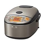 Zojirushi NP-HCC10XH Induction Heating System Rice Cooker and Warmer, 1 L, Stainless Dark Gray