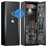 KAER 12-15 Rifle Gun Safe, Home Safes for Rifles and Pistols, Large Unassembled Rifle Safe with 3 Removable Gun Racks, Digital Gun Cabinet with 4 Pistol Pockets
