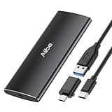 Aiibe 1TB External Solid State Drive USB C Portable SSD USB 3.2 Gen 2, Up to 1050MB/s, 1TB External SSD External Hard Drive for iPhone 15/Pro, Laptop, Mac and PS4 (Black)