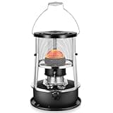 Kerosene Heater for Indoor Use, Portable Heater for Camping, Kerosene Stove Non Electric Heaters for Outdoor, Emergency Oil Heater for Heating, Garage, Cooking(4.5L, Black)